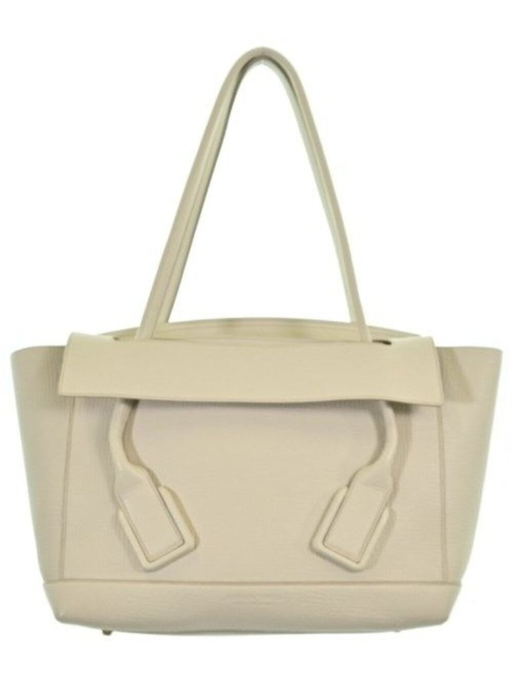 Bottega Veneta Arco Leather Tote Bag Cream